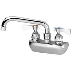 Krowne - Wall Mount, Low Arc Service Sink Faucet - Two Handle, Color Coded, Blade Handle, Swing Spout and Nozzle, No Drain - Americas Tooling