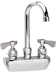 Krowne - Wall Mount, High Arc Service Sink Faucet - Two Handle, Color Coded, Blade Handle, Gooseneck Spout and Nozzle, No Drain - Americas Tooling