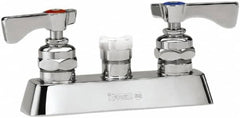 Krowne - Deck Mount, Spoutless Faucet Body Only - Two Handle, Color Coded, Blade Handle, Spoutless, No Drain - Americas Tooling