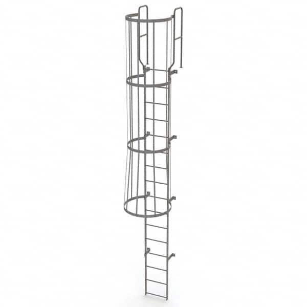 TRI-ARC - Rolling & Wall Mounted Ladders & Platforms Type: Fixed Ladder Style: Safety Cage - Americas Tooling