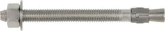 Powers Fasteners - 7/8" Diam, 7/8" Drill, 8" OAL, 2-3/4" Min Embedment Wedge Expansion Concrete Anchor - 304 Stainless Steel, Hex Head, Hex Drive, 4-3/4" Thread Length - Americas Tooling