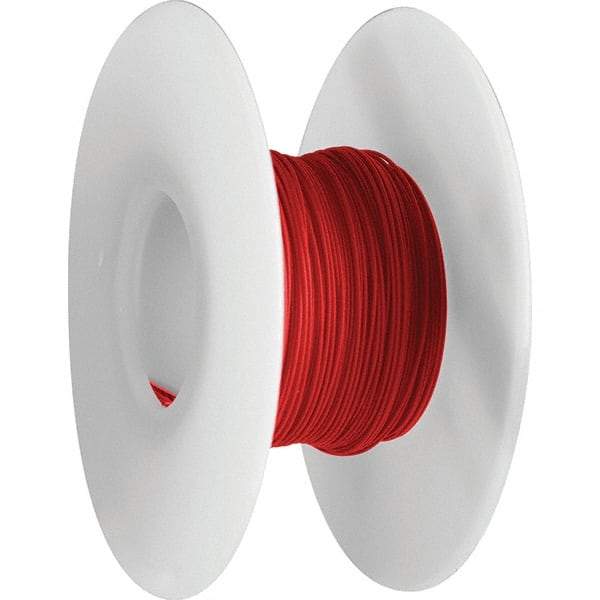 OK Industries - 26 AWG, 1 Strand, 30.4 m OAL, Copper Hook Up Wire - Red Kynar Jacket, 0.027" Diam - Americas Tooling