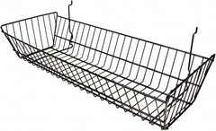 ECONOCO - 10" Deep, Rectangular Steel Peg Board/Slatwall Basket - 24" Wide x 5" High - Americas Tooling