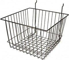 ECONOCO - 12" Deep, Square Steel Peg Board/Slatwall Basket - 12" Wide x 8" High - Americas Tooling