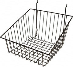 ECONOCO - 12" Deep, Square Steel Peg Board/Slatwall Basket - 12" Wide x 8" High - Americas Tooling