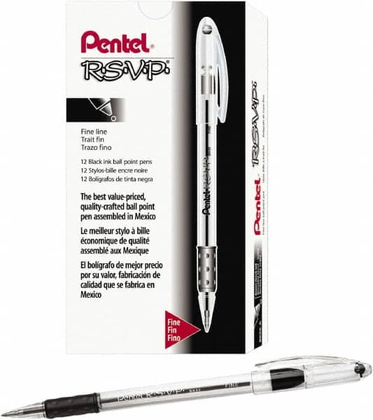 Pentel - Conical Ball Point Pen - Black - Americas Tooling