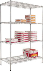 ALERA - 4 Shelf Wire Shelving - Starter Unit - 24" Deep x 72" High, - Americas Tooling