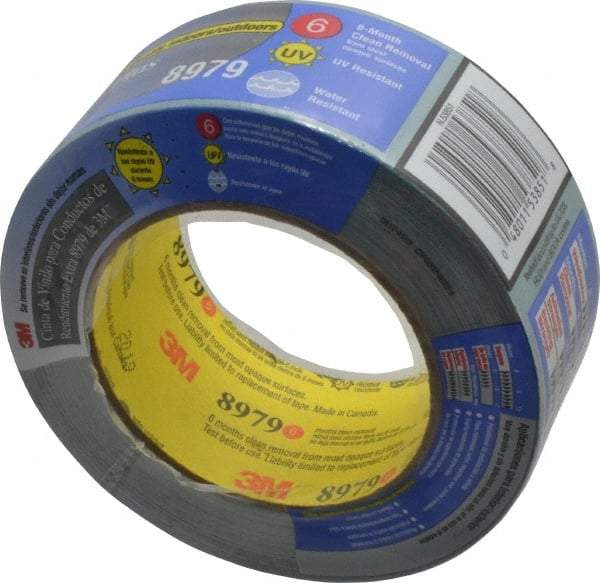 3M - 2" x 25 Yds Blue Duct Tape - 12.1 mil, Rubber Adhesive, Polyethylene Film Backing, 36 Lb/ln Tensile Strength, 200°F Max, Series 8979 - Americas Tooling