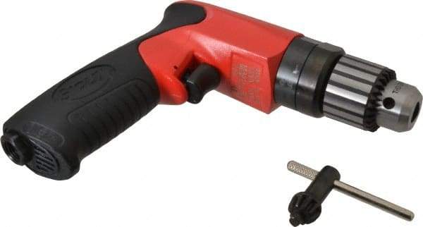 Sioux Tools - 3/8" Keyed Chuck - Pistol Grip Handle, 4,000 RPM, 11.8 LPS, 25 CFM, 0.6 hp - Americas Tooling