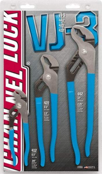 Channellock - 3 Piece Tongue & Groove Plier Set - Comes in Display Card - Americas Tooling