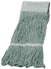 Ability One - 5" Green Head Band, Medium Rayon Loop End Mop Pad - Quick Change Connection - Americas Tooling