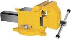 Yost Vises - 4" Jaw Width x 4" Jaw Opening Capacity, 2-1/4" Throat Depth, Bench & Pipe Combination Vise - 1/4 to 1-1/2" Pipe Capacity, Swivel Base, Bolt Down Attachment, Steel - Americas Tooling