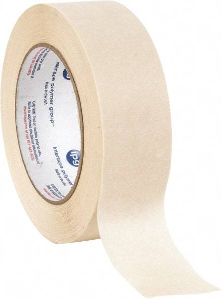 Intertape - 1-1/2" Wide x 60 Yd Long Tan Paper Masking Tape - Series 513, 5 mil Thick, 19 In/Lb Tensile Strength - Americas Tooling