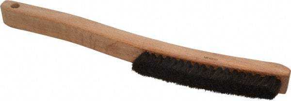 Osborn - 4 Rows x 18 Columns Hair Plater's Brush - 6" Brush Length, 13-1/4" OAL, 3/4" Trim Length, Wood Curved Handle - Americas Tooling