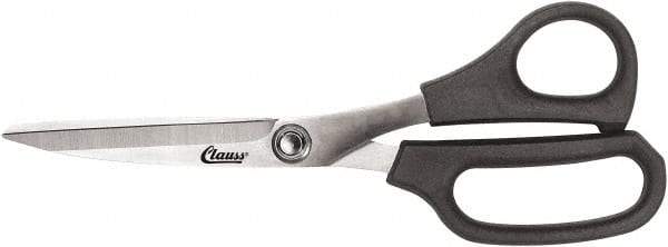 Clauss - 6" LOC, 9" OAL Stainless Steel Bent Trimmers - Plastic Offset Handle, For Paper, Fabric - Americas Tooling