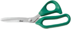 Clauss - 6" LOC, 9" OAL Stainless Steel Bent Shears - Plastic Offset Handle, For Paper, Fabric - Americas Tooling