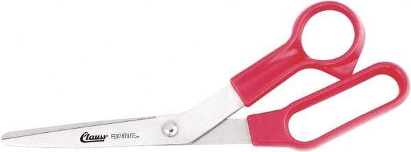 Clauss - 5" LOC, 8-1/2" OAL Stainless Steel Bent Shears - Plastic Offset Handle, For Paper, Fabric - Americas Tooling