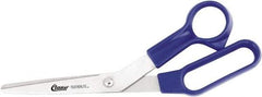 Clauss - 5" LOC, 8-1/2" OAL Stainless Steel Bent Shears - Plastic Offset Handle, For Paper, Fabric - Americas Tooling