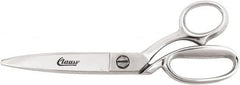 Clauss - 6" LOC, 12-1/2" OAL Steel Dubbed Trimmers - Steel Bent Handle, For Paper, Fabric - Americas Tooling