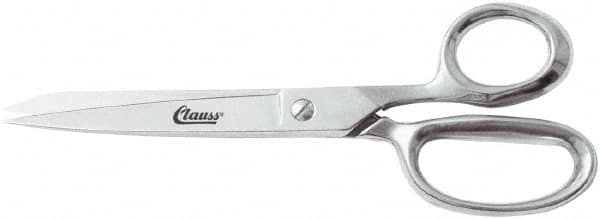 Clauss - 5" LOC, 8-1/4" OAL Straight Shears - Steel Straight Handle, For Paper, Fabric - Americas Tooling