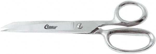 Clauss - 4" LOC, 8" OAL Straight Shears - Steel Straight Handle, For Paper, Fabric - Americas Tooling