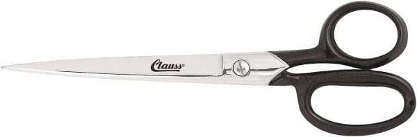 Clauss - 4" LOC, 11-11/16" OAL Straight Shears - Straight Handle, For Paper, Fabric - Americas Tooling