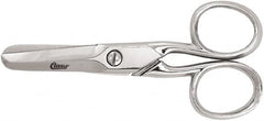 Clauss - 1" LOC, 7-5/64" OAL Scissors - Steel Handle, For Paper, Fabric - Americas Tooling