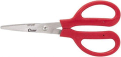 Clauss - 4" LOC, 7" OAL Stainless Steel Dubbed Trimmers - Serrated, Plastic Handle, For Paper, Fabric - Americas Tooling