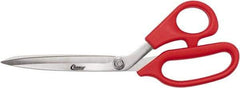 Clauss - 6" LOC, 9-1/4" OAL Stainless Steel Bent Shears - Plastic Offset Handle, For Paper, Fabric - Americas Tooling