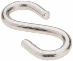 Value Collection - Stainless Steel S-Hook - 17 Lb Capacity, 0.114" Wire, 1-1/4" OAL - Americas Tooling