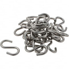 Value Collection - 304 Stainless Steel Uncoated S-Hook - 20 Lb Capacity, 0.12" Wire, 1-5/16" OAL - Americas Tooling