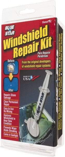 Value Collection - Automotive Repair & Service Kits Type: Windshield Repair Kit Contents: 1 Syringe, Repair Compound, Adhesive Disk and Pedestal for One Repair - Americas Tooling