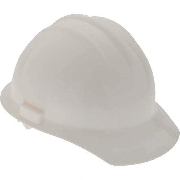 Value Collection - ANSI Type I, Class E & G Rated, 6-Point, Hard Hat - White, Standard Brim - Americas Tooling