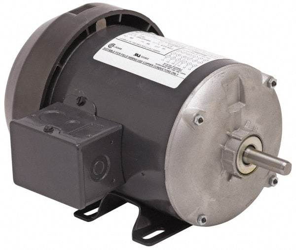 US Motors - 1/3 hp, ODP Enclosure, Auto Thermal Protection, 1,425 RPM, 110/220 Volt, 50 Hz, Industrial Electric AC/DC Motor - Size 48 Frame, Rigid Mount, 1 Speed, Ball Bearings, 7.1/3.6 Full Load Amps, B Class Insulation, Reversible - Americas Tooling