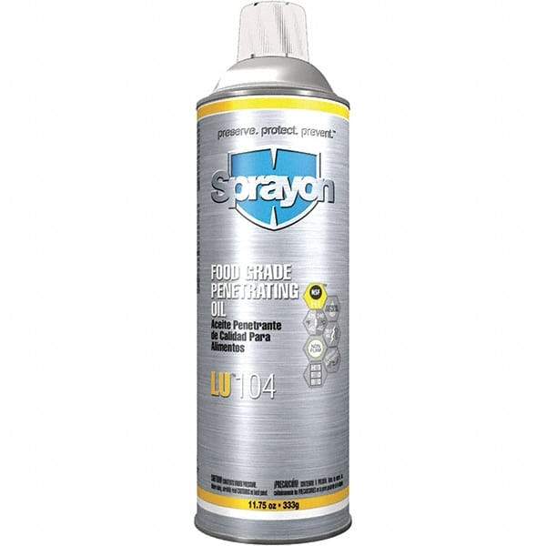 Sprayon - 20 oz Aerosol Spray Lubricant - Clear, -40°F to 475°F, Food Grade - Americas Tooling