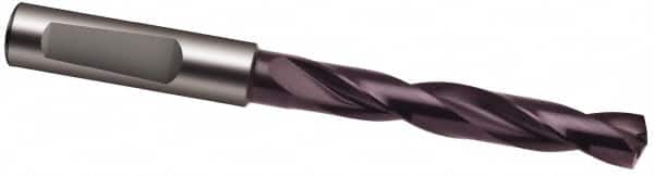Guhring - 4.8mm 140° Solid Carbide Jobber Drill - FIREX Finish, Right Hand Cut, Spiral Flute, 82mm OAL, SU Point - Americas Tooling