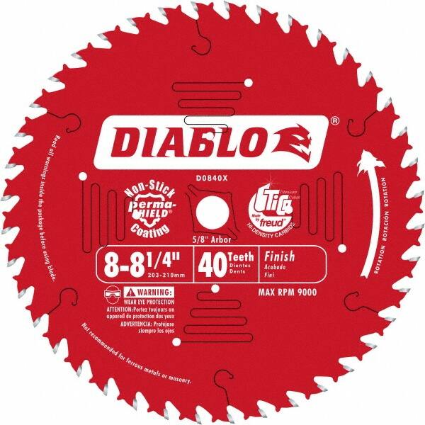 Freud - 8-1/4" Diam, 5/8" Arbor Hole Diam, 24 Tooth Wet & Dry Cut Saw Blade - Carbide-Tipped, Standard Round Arbor - Americas Tooling