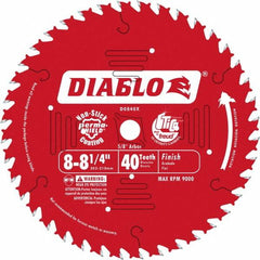 Freud - 8-1/4" Diam, 5/8" Arbor Hole Diam, 24 Tooth Wet & Dry Cut Saw Blade - Carbide-Tipped, Standard Round Arbor - Americas Tooling