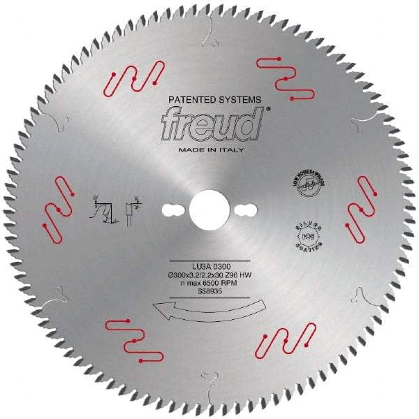 Freud - 250mm Diam, 30mm Arbor Hole Diam, 80 Tooth Wet & Dry Cut Saw Blade - Carbide-Tipped, Standard Round Arbor - Americas Tooling