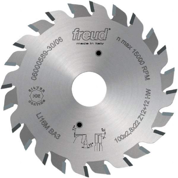 Freud - 120mm Diam, 50mm Arbor Hole Diam, Wet & Dry Cut Saw Blade - Carbide-Tipped, Standard Round Arbor - Americas Tooling