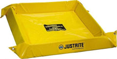 Justrite - 40 Gal Low Wall Berm - 4" High x 4' Wide x 4" Long - Americas Tooling