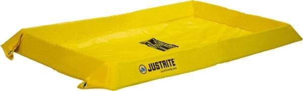 Justrite - 20 Gal Low Wall Berm - 4" High x 2' Wide x 4" Long - Americas Tooling