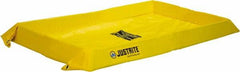 Justrite - 60 Gal Low Wall Berm - 4" High x 4' Wide x 6" Long - Americas Tooling