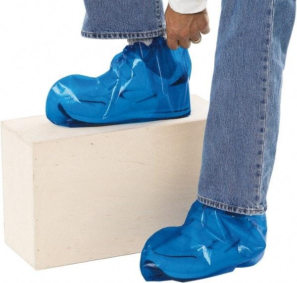 PolyConversions - Size M, Polyolefin, Non-Skid Shoe Cover - Blue, Chemical Resistant - Americas Tooling