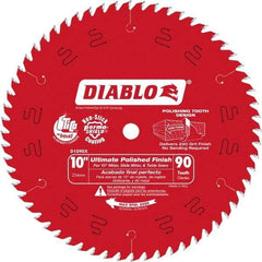 Freud - 10" Diam, 5/8" Arbor Hole Diam, 90 Tooth Wet & Dry Cut Saw Blade - Carbide-Tipped, Fine Finishing Action, Standard Round Arbor - Americas Tooling