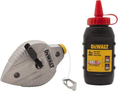 DeWALT - 100' Long Reel & Chalk Set - Red, Includes 4 oz Red Chalk - Americas Tooling