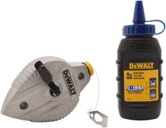 DeWALT - 100' Long Reel & Chalk Set - Blue, Includes 4 oz Blue Chalk - Americas Tooling