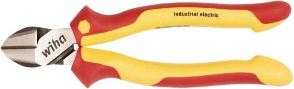 Wiha - 8" OAL, 0.098" Capacity, Diagonal Cutter - Cushion Grip Handle - Americas Tooling