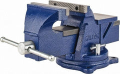 Wilton - 6" Jaw Width, 6" Opening Capacity, 3" Throat Depth, Steel Swivel Bench Vise - Bolt Down Base Attachment - Americas Tooling