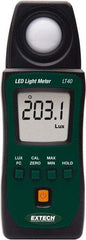 Extech - AAA Batteries, 40,000 FC, LCD Display, Color Corrected Photodiode, Light Meter - 3 Accuracy, Compatible with LED Lighting - Americas Tooling